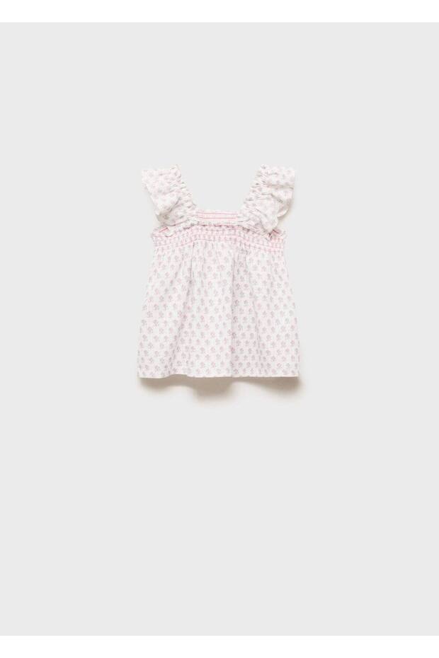 Fırfırlı işlemeli bluz - 2