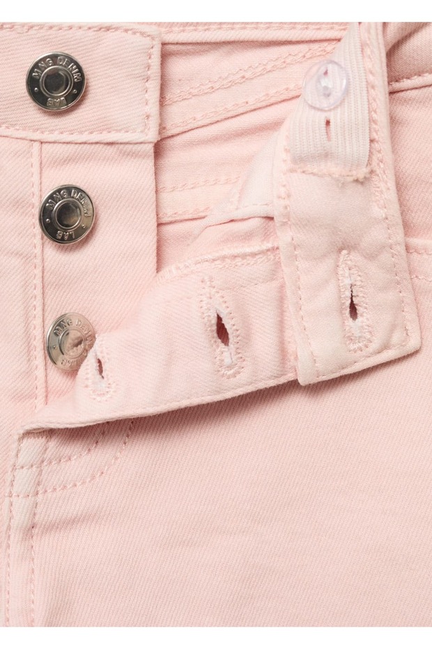 Paçaları dikişsiz denim şort - 5