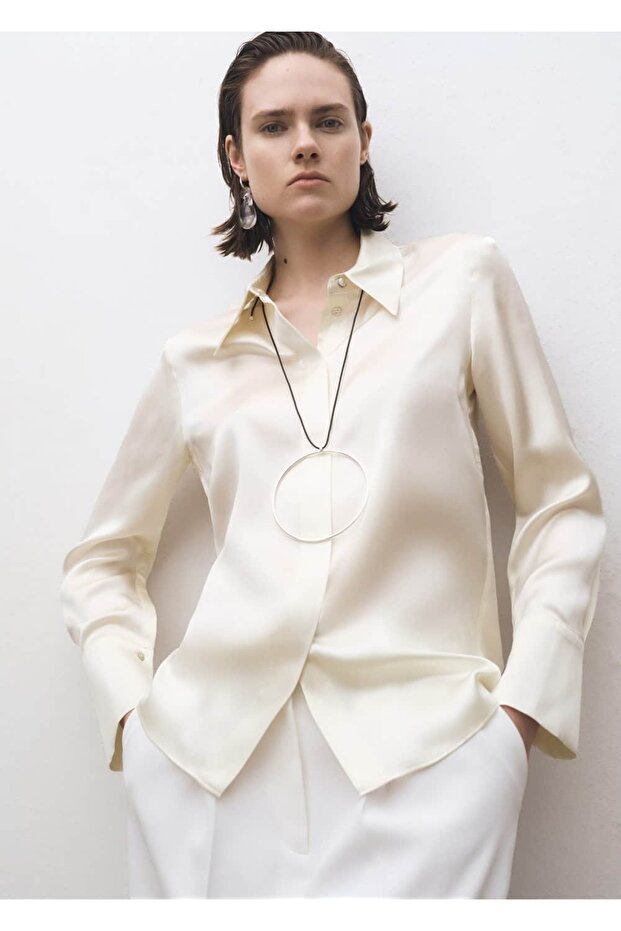 Saten ipek gömlek - 1