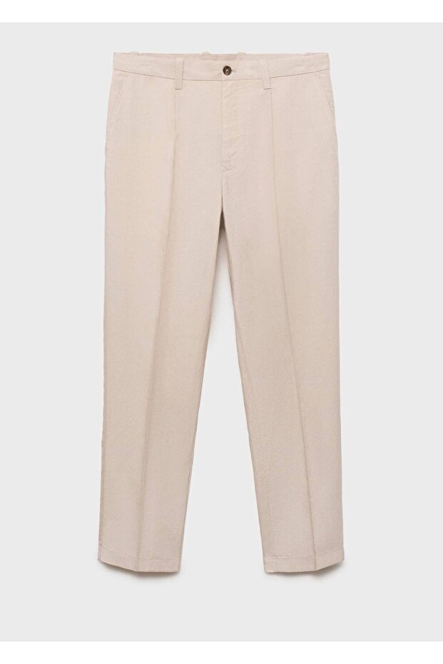 Regular fit keten pantolon - 3