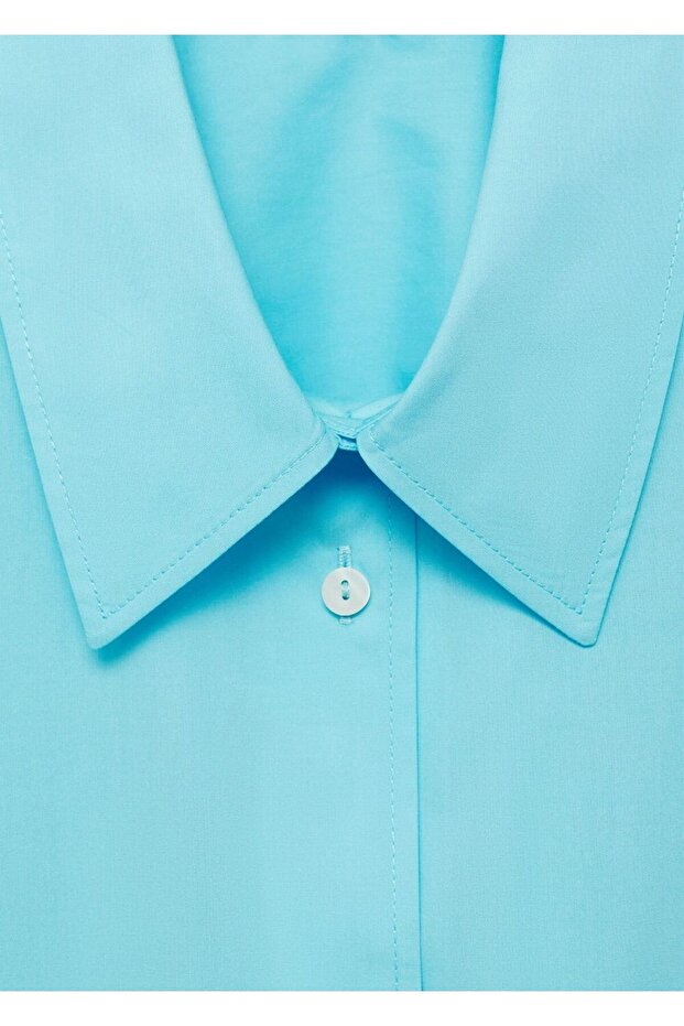 Geniş Kesim Poplin Gömlek - 6