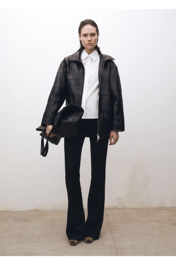 Bedene oturan poplin gömlek - 2