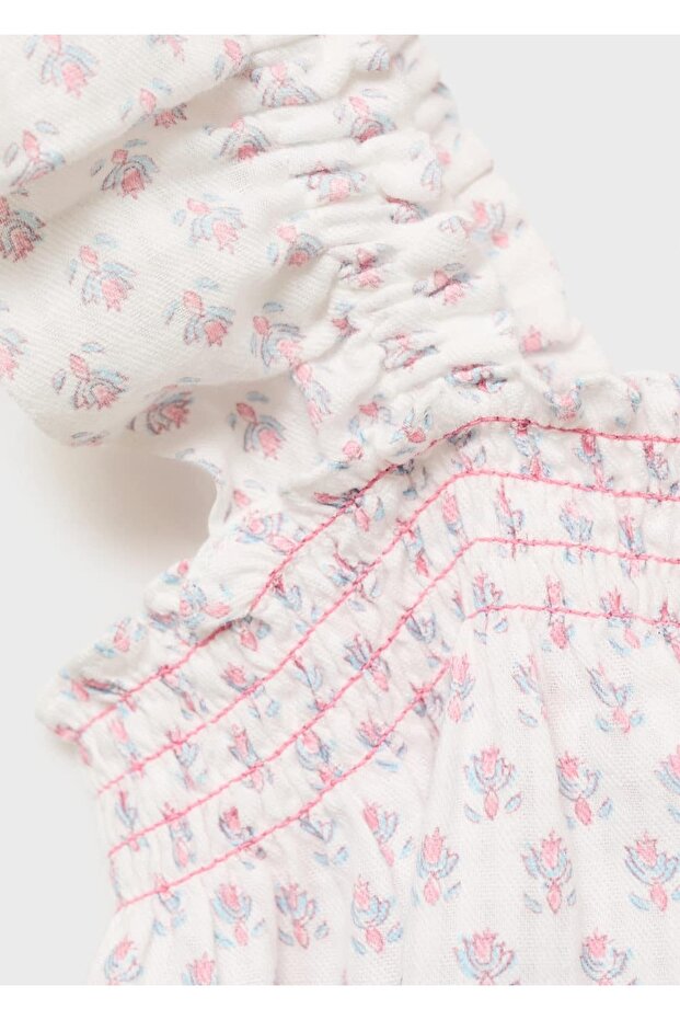 Fırfırlı işlemeli bluz - 3