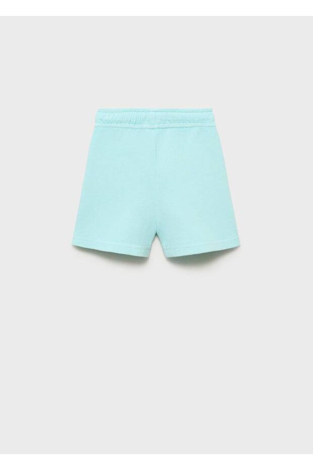 Elastik belli pamuklu şort - 2