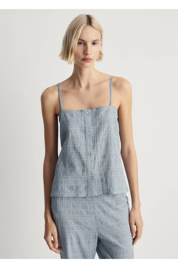 Cotton Striped Woven Seersucker Fabric Pants
