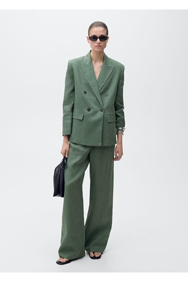 Keten blazer ceket - 2