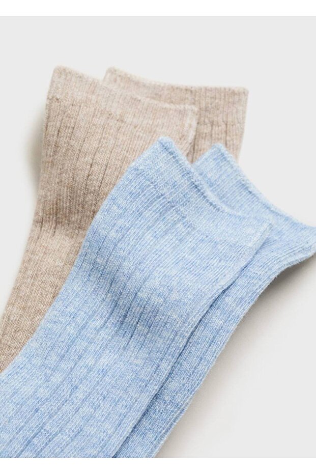 2-teilige elastische Stricksocken - 2