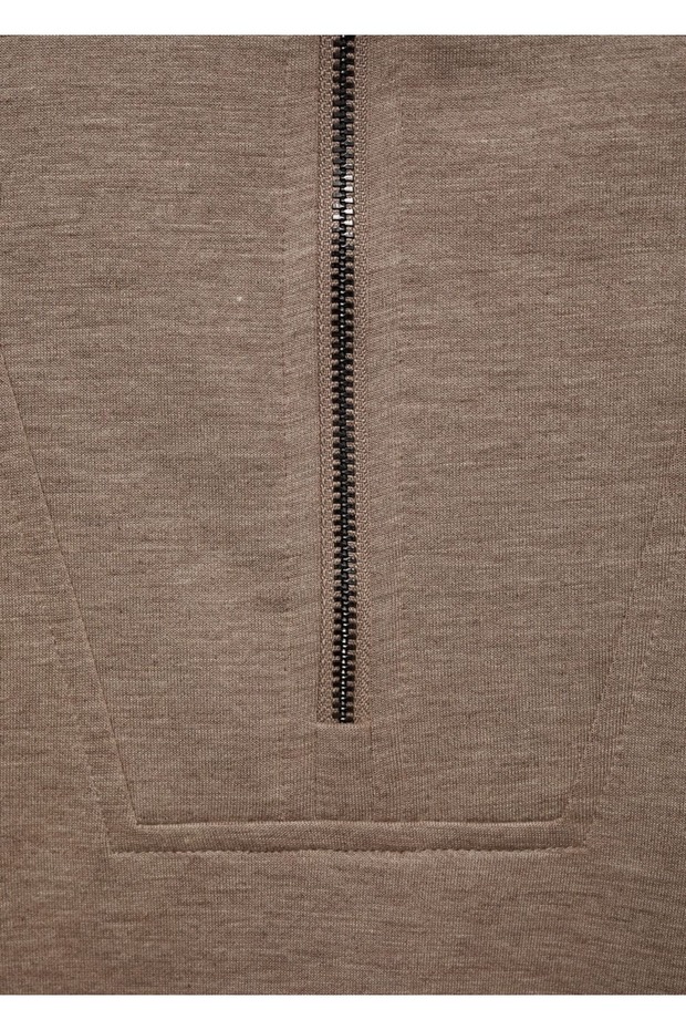 Regular kesim fermuarlı yaka sweatshirt - 7