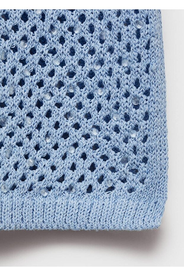 Stras detaylı triko etek - 8