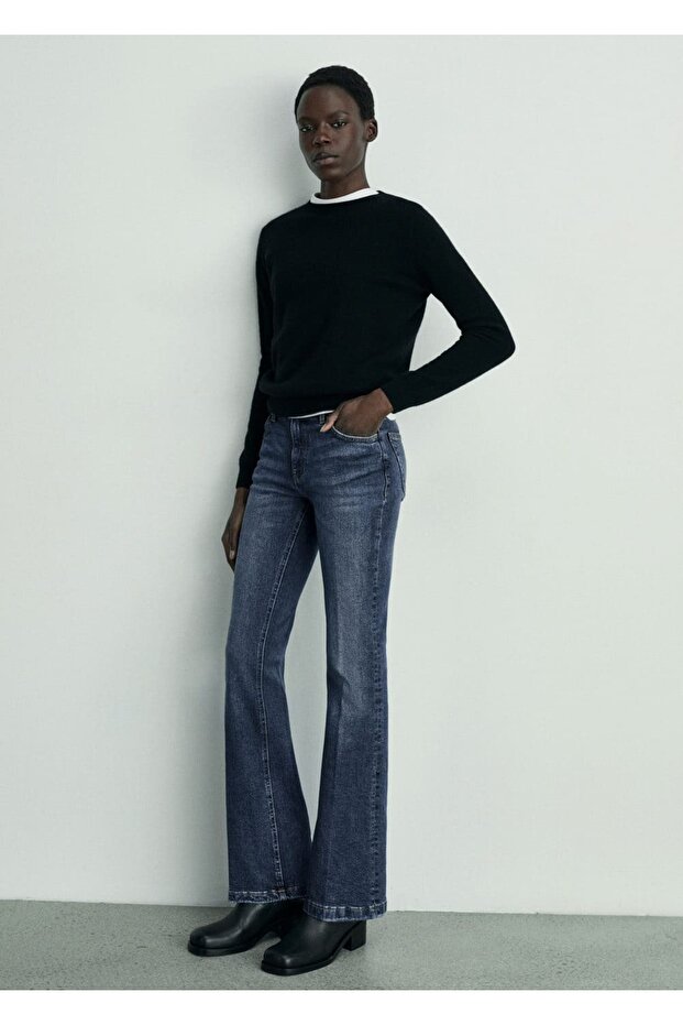 Düşük belli flare jean - 2