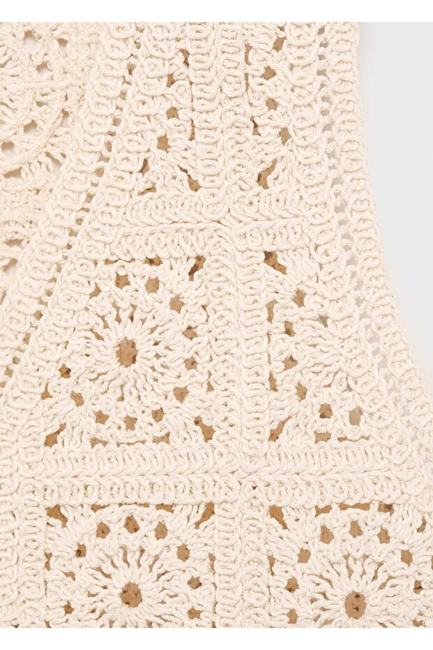 Kroşe triko yelek - 4