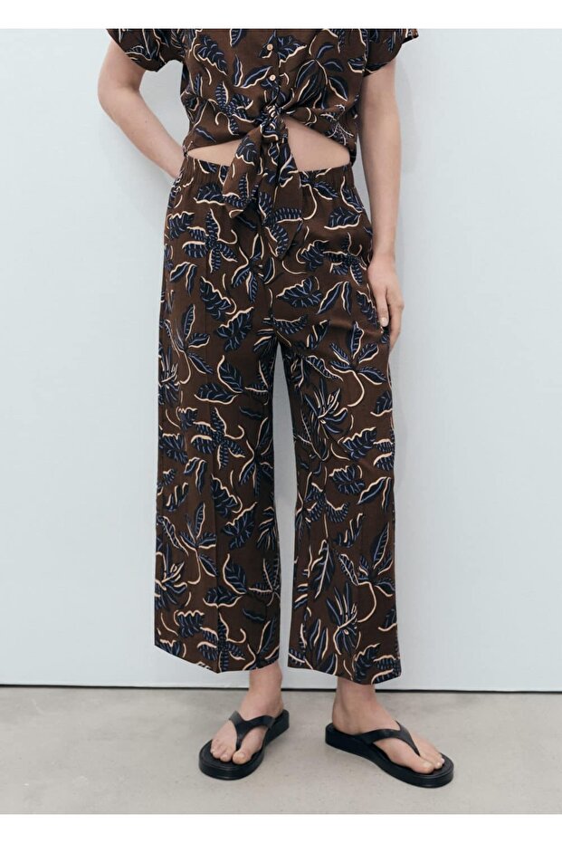 Oversize Desenli Pantolon - 1