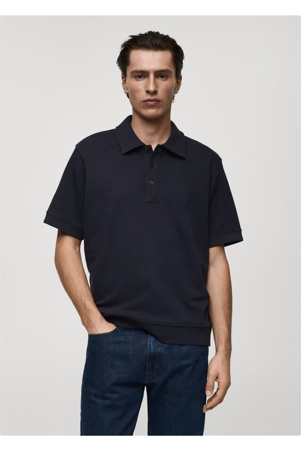 Regular kesim pamuklu polo gömlek - 1