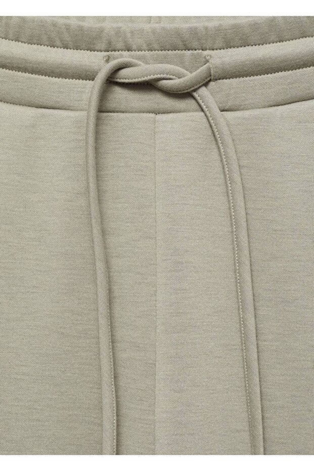 Pileli Wideleg Jogger Pantolon - 5