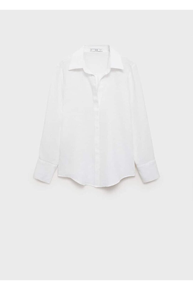 Regular kesim keten gömlek - 3