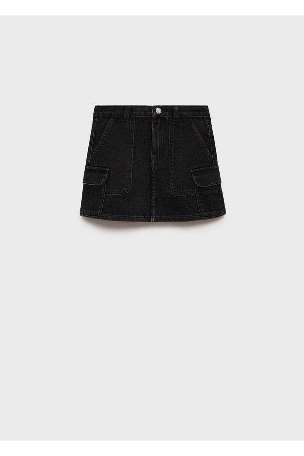 Denim mini etek - 3