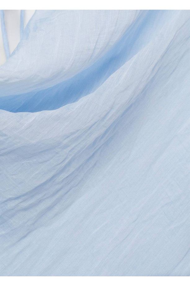 Drape yaka midi elbise - 7