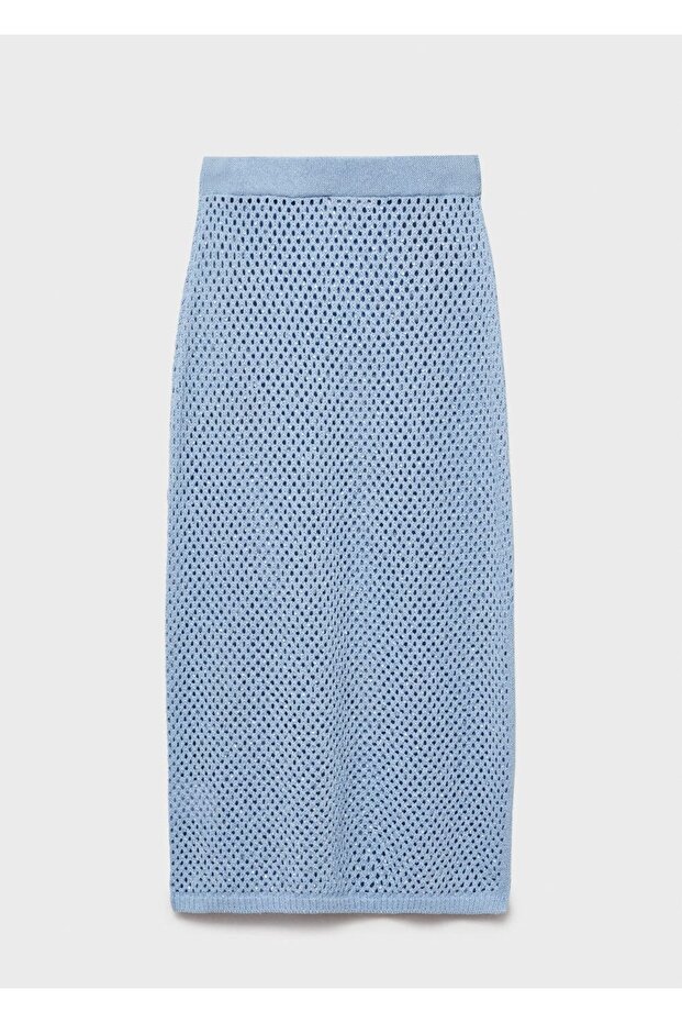 Stras detaylı triko etek - 3