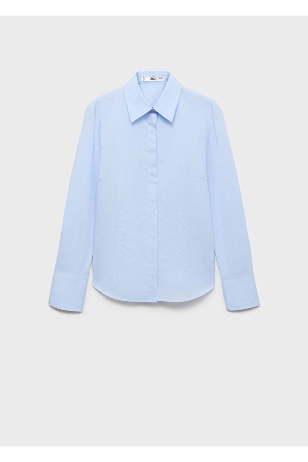 Dar kesim pamuklu gömlek - 3