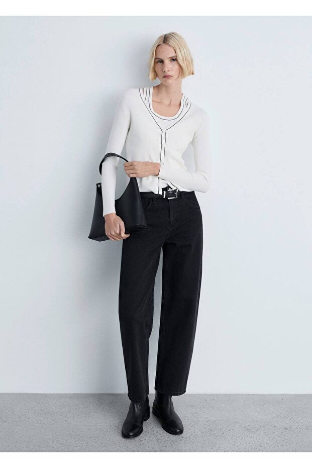 V yaka triko hırka - 2