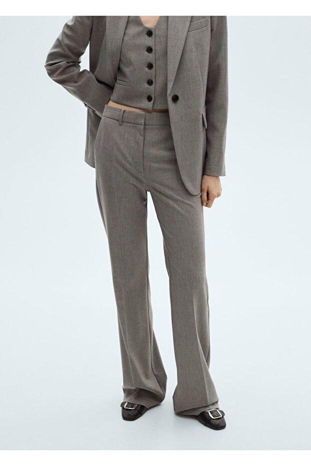 Düz kesim kumaş pantolon - 1