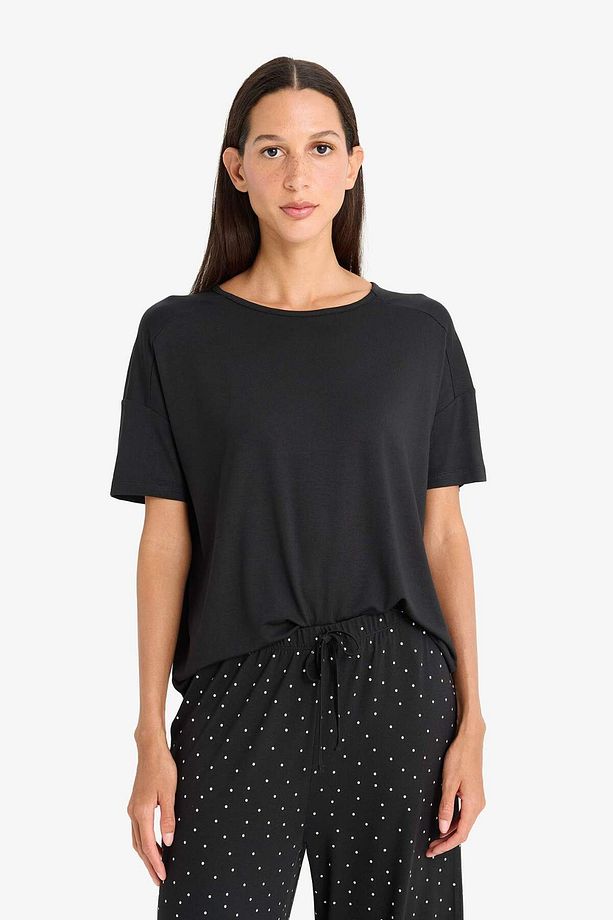 Pijama Takımı Kısa Kollu Üst Esnek Belli Uzun Alt-fall In Love D8454ax25sp - 3