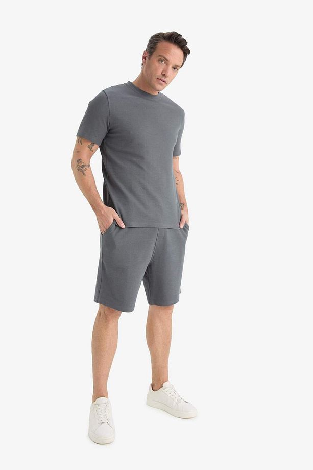 Regular Fit Dokulu Beli Bağcıklı Şort E2588ax25sm - 6