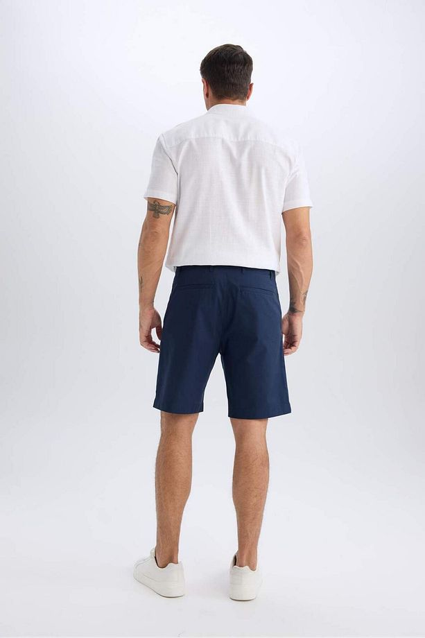 %100 Pamuk Regular Fit Gabardin Bermuda Şort C7684AX25SP - 8