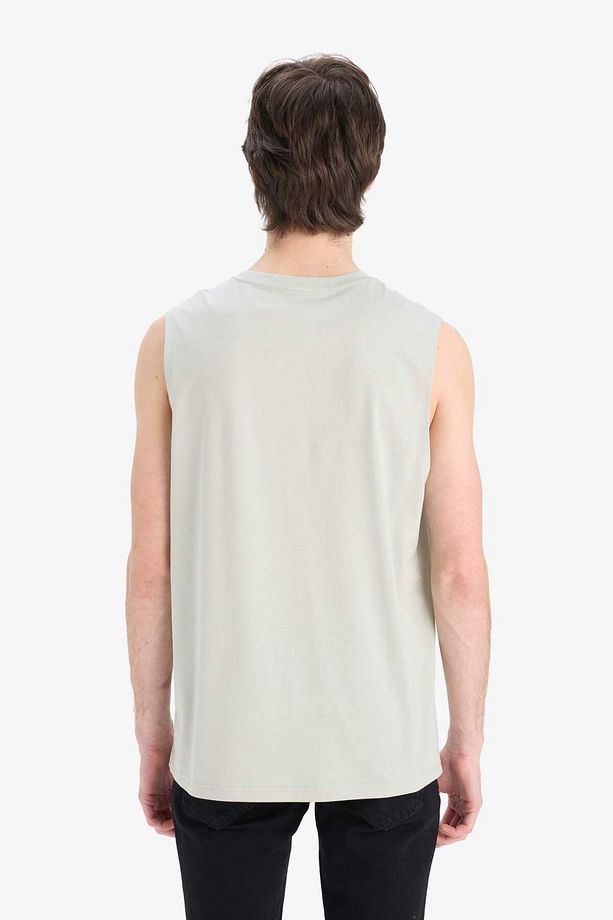%100 Pamuk Regular Fit Bisiklet Yaka Baskılı Atlet E3217ax25hs - 5