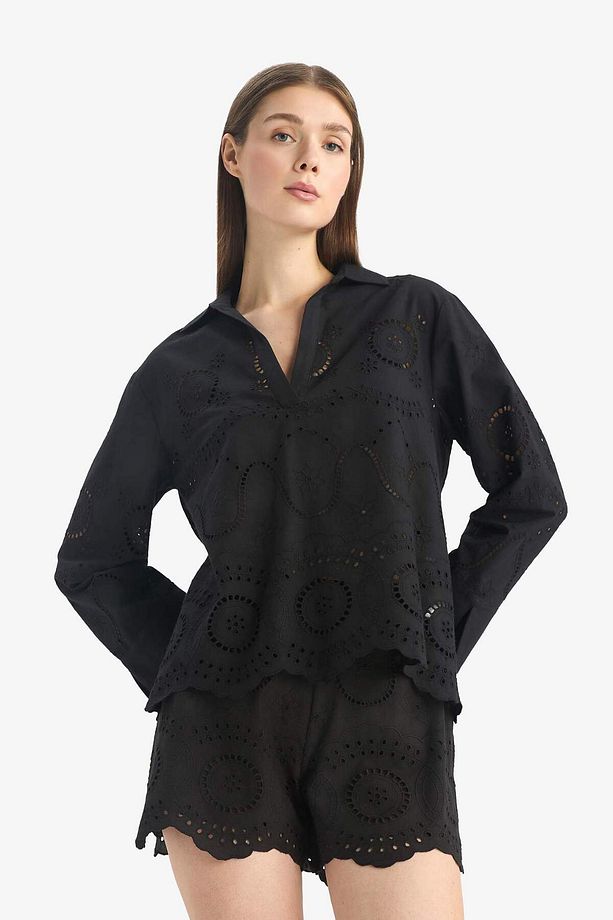 Regular Fit Brode Plaj Şortu-Fall in Love E0599AX25SM - 5