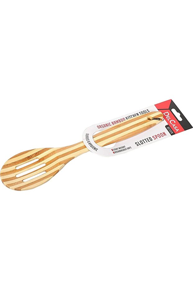 Bamboo Slotted Spoon, Multi-Colour, Dc1329
