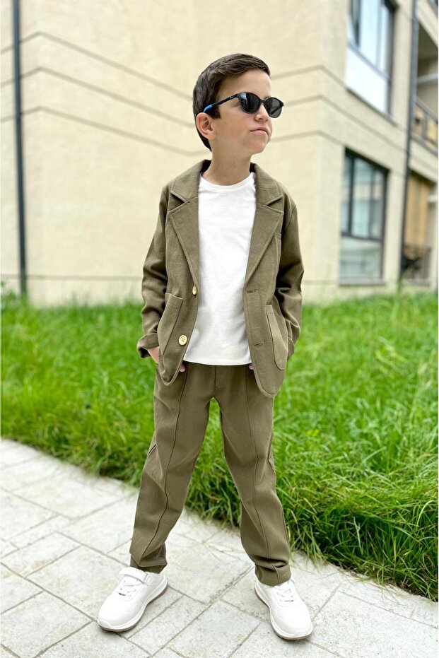 BOYS' LINEN SUIT SET