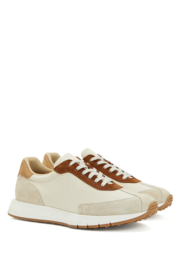 Bej Taba Erkek Sneaker - 1