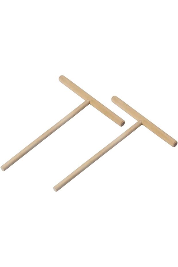 صانعة الكريب على شكل حرف T من Co Arma BAAQII، أداة توزيع عجينة الفطائر الخشبية، أداة مطبخ DIY (عبوة من قطعتين)