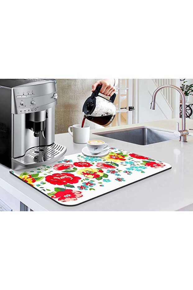 Absorbent Dish Drying Mat with Rubber Base - 3