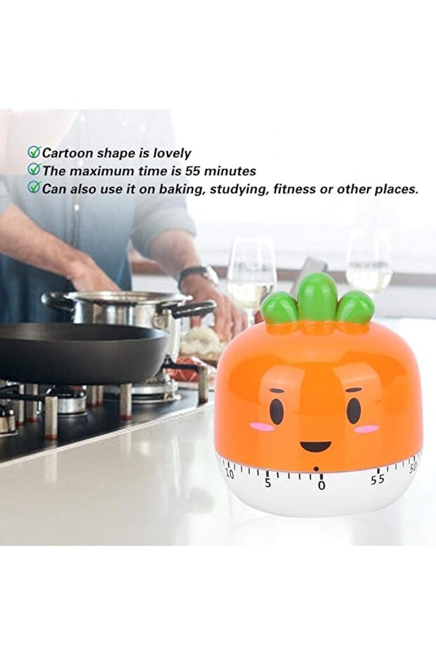 مؤقت مطبخ ميكانيكي من تزوييق، مؤقت عد تنازلي يدوي بأشكال خضراوات لطيفة، برنامج طبخ مطبخ - 4