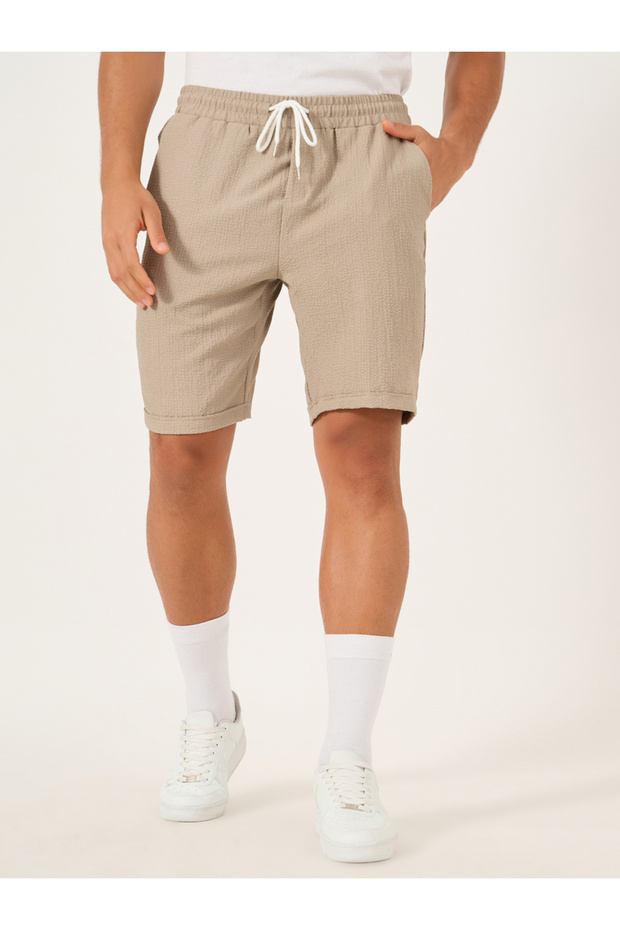 شورت رجالي سادة برباط خصر - 3