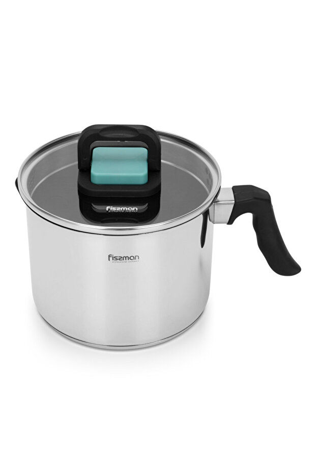 Milk Pot 16cm/2.5LTR With Glass Lid Stainless Steel