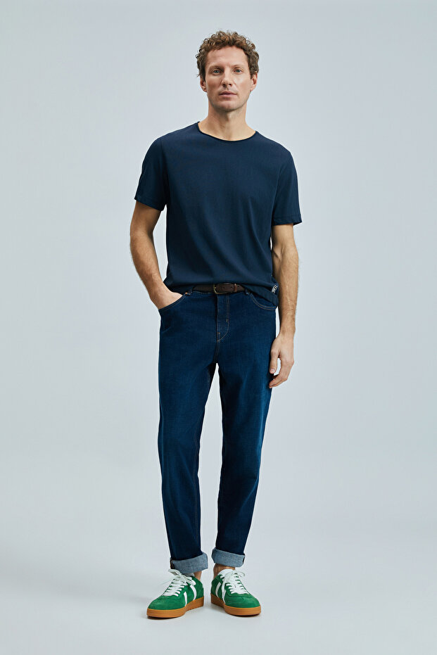 Pamuklu Junya Erkek Basic T-shirt - 1