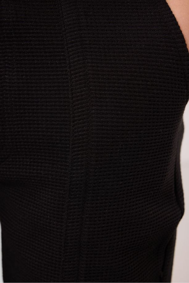 Siyah Pamuklu Yumuşak Dokulu Standart Fit Basic Erkek Çocuk Şort - 11289 - 3