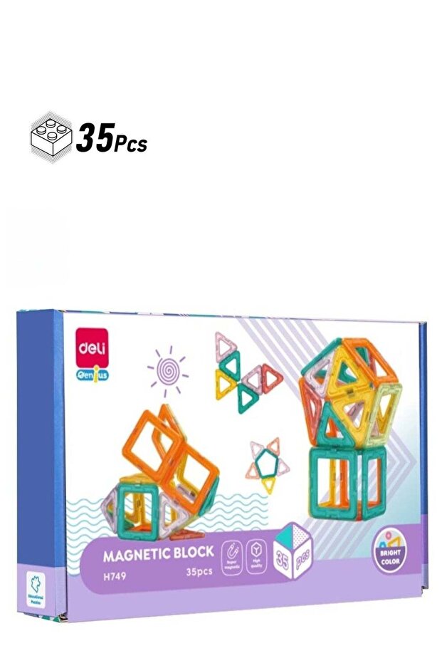 Deli Magnetic Building Blocks for Kids – 35PCS STEM Learning Toy Set