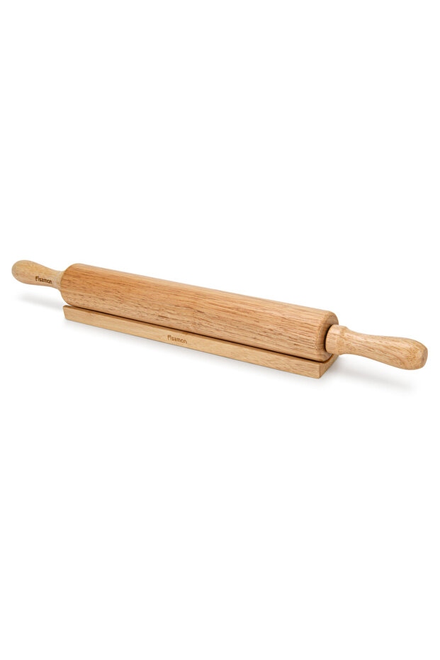 Rolling Pin 50cm With Wooden Stand Rubber Wood