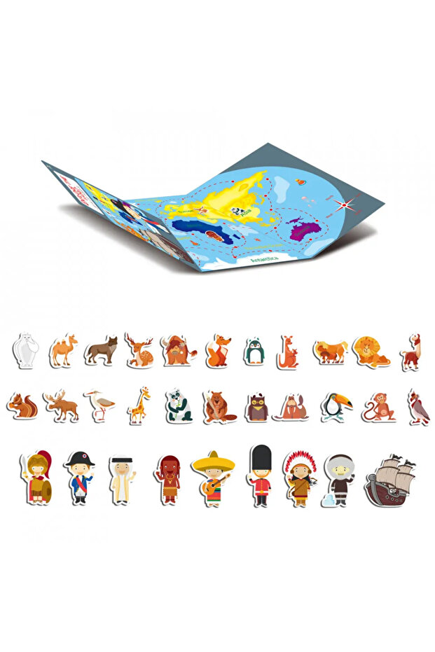 Educational magnetic map, Explore the world - 5