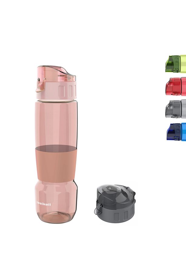 Pivot Switch Hot Pink Bpa Içermez 650 ml Tritan Kırılmaz Suluk - Su Matarası - Yedek Kapak - 4