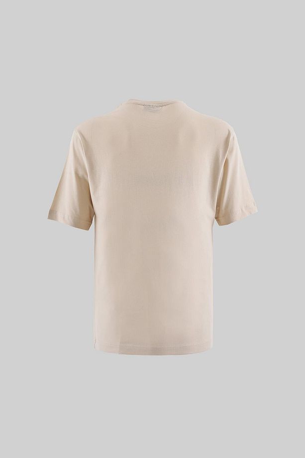 Erkek Basic Relaxed Ince Pamuklu Tereyağı Tişört - 3