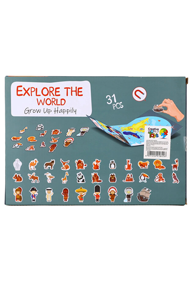 Educational magnetic map, Explore the world - 4