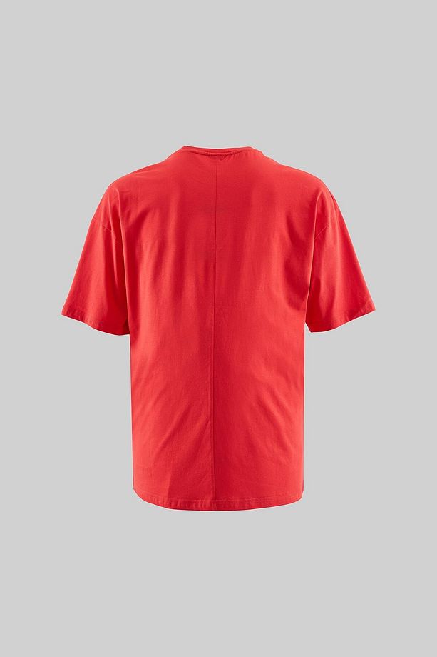 Erkek Basic Super Pamuklu Oversize Nar Tişört - 7