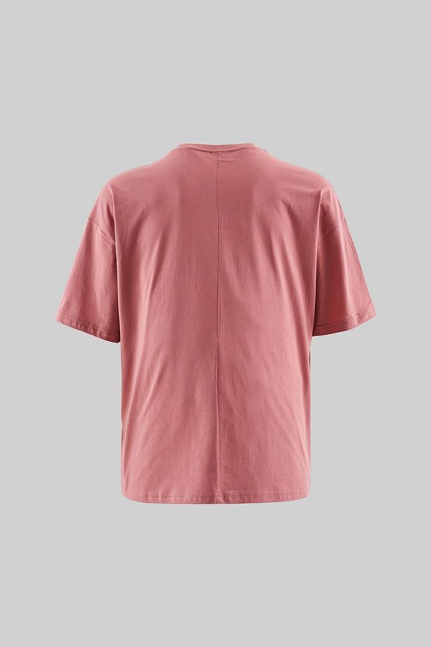 Erkek Basic Super Pamuklu Oversize Mercan Tişört - 8