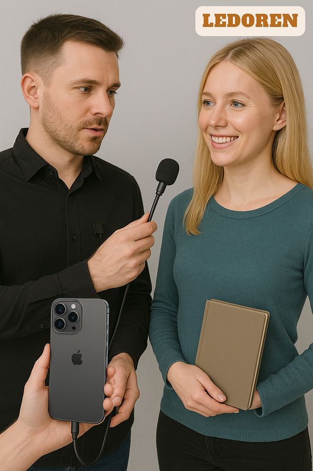 Cep Telefonu Mini Klipsli Mikrofon Type-c Uyumlu Kablo Uçlu Yaka Mikrofonu Samsung Ios Huawei Lg - 7
