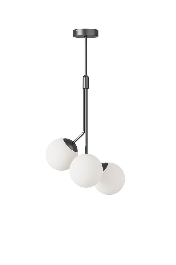 Luno 3 – Modern Üçlü Cam Küre Sarkıt Avize | 60 cm | Minimal Tavan Aydınlatması - 4